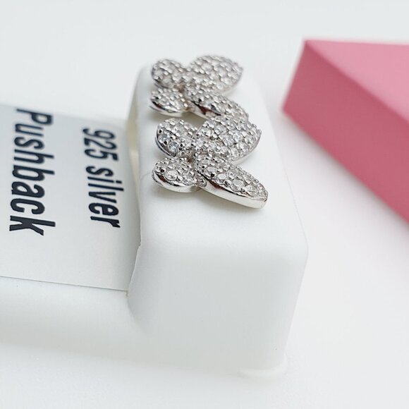 925 Sterling Silver Cubic Zirconia Earrings, U19254524 - Picture 2 of 10